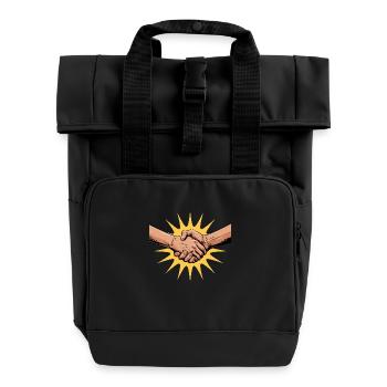 solidarité - Sac à dos Roll Top à deux anses - noir - Devant