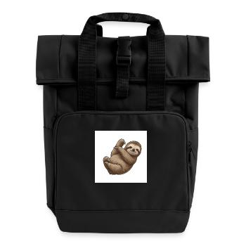 Les paresseux : maîtres de la décélération - Sac à dos Roll Top à deux anses - noir - Devant