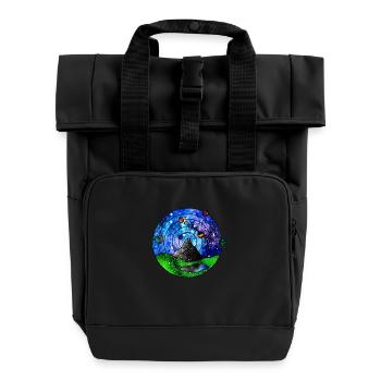 Cosmic Scenery - Roll Top Backpack with Two Handles - black - Front