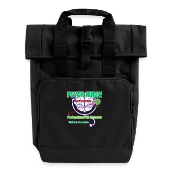 Hemd für psychische Gesundheit - humorvolle Krankenschwester. - Rolltop Rucksack mit zwei Griffen - Schwarz - Vorne