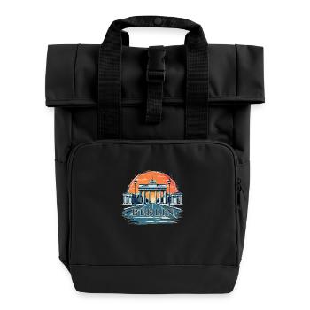 Brandenburger Tor in Berlin - Rolltop Rucksack mit zwei Griffen - Schwarz - Vorne