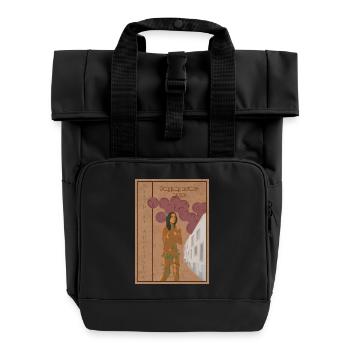 Mother nature - Roll Top Backpack with Two Handles - black - Front