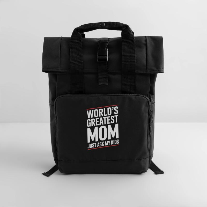 Mama Mutter Muttertag Rolltop Rucksack mit zwei Griffen
