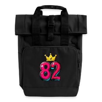 82 Nombre Couronne - Sac à dos Roll Top à deux anses - noir - Devant