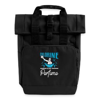Le chlore est mon parfum, drôle de water-polo - Sac à dos Roll Top à deux anses - noir - Devant