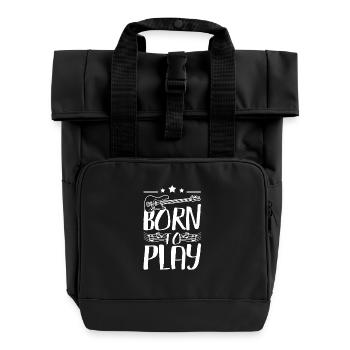 Born to play bass - Rolltop Rucksack mit zwei Griffen - Schwarz - Vorne