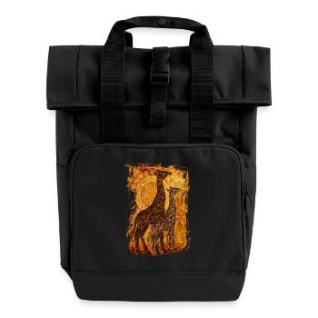 Été africain - Sac à dos Roll Top à deux anses - noir - Devant
