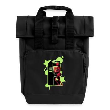 Hi-score - Roll Top Backpack with Two Handles - black - Front