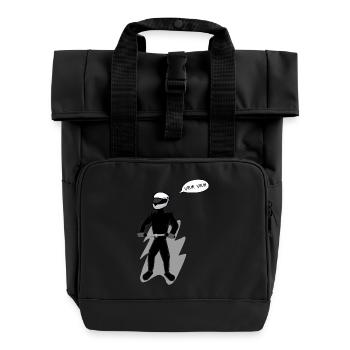 Hobby biker - Roll Top Backpack with Two Handles - black - Front