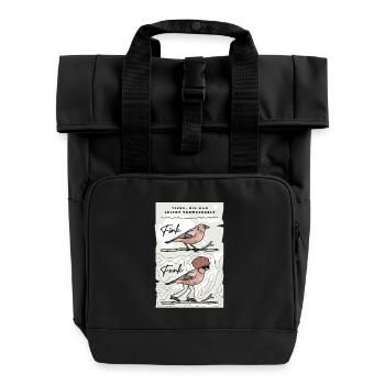 Fink Funk - Rolltop Rucksack mit zwei Griffen - Schwarz - Vorne