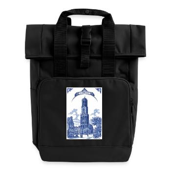 Utrecht the Dom - Roll Top Backpack with Two Handles - black - Front