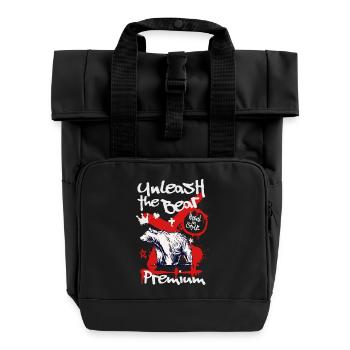 Graffiti Bär Chemise Urban Streetwear Bear - Sac à dos Roll Top à deux anses - noir - Devant