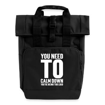 Message Motivante de Sérénité - Sac à dos Roll Top à deux anses - noir - Devant