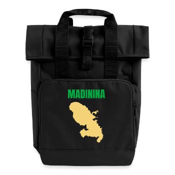 T-shirt Madinina carte Martinique - Sac à dos Roll Top à deux anses - noir - Devant