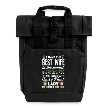 Garten- Und Pflanzenliebhaber Geschenke - Rolltop Rucksack mit zwei Griffen - Schwarz - Vorne