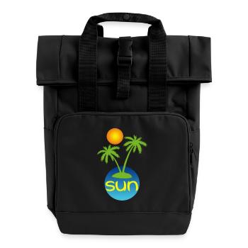 Paradise in the sun - Roll Top Backpack with Two Handles - black - Front