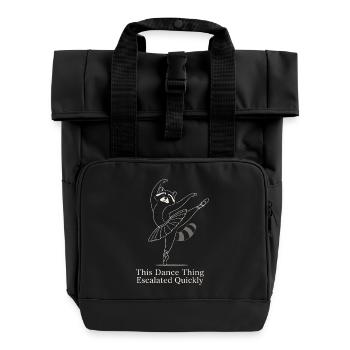 Raton Laveur Danseur de Ballet Humour - Rolltop Rucksack mit zwei Griffen - Schwarz - Vorne