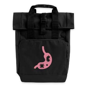 Magen Darm Grippe gastrointestinal infection - Rolltop Rucksack mit zwei Griffen - Schwarz - Vorne