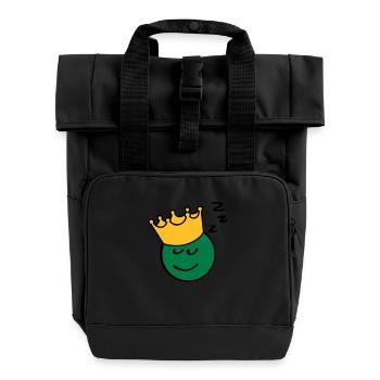 Peas king sleep - Roll Top Backpack with Two Handles - black - Front