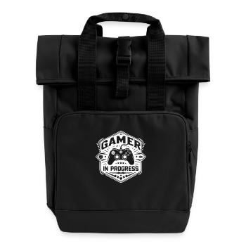 Gamer in Progress - Roll Top Backpack with Two Handles - black - Front