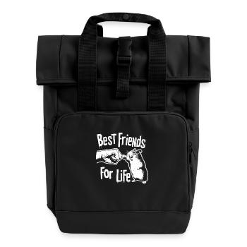 Amitié pour la vie avec les hamsters - Sac à dos Roll Top à deux anses - noir - Devant