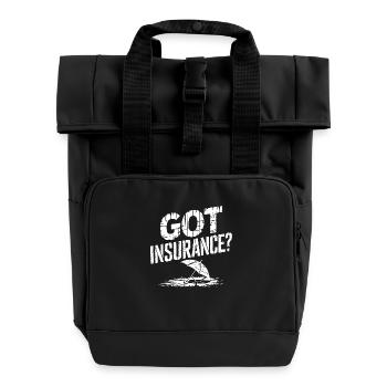 Beratung zur optimalen Absicherung - Rolltop Rucksack mit zwei Griffen - Schwarz - Vorne