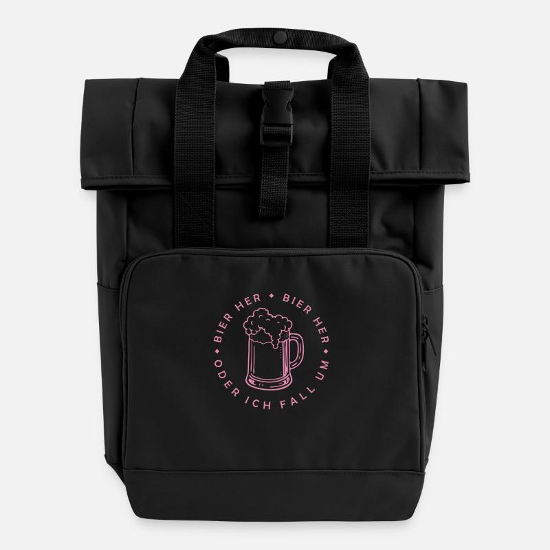 Les abeilles ici - Oder ich fall um ! - Sac à dos Roll Top à deux anses - noir