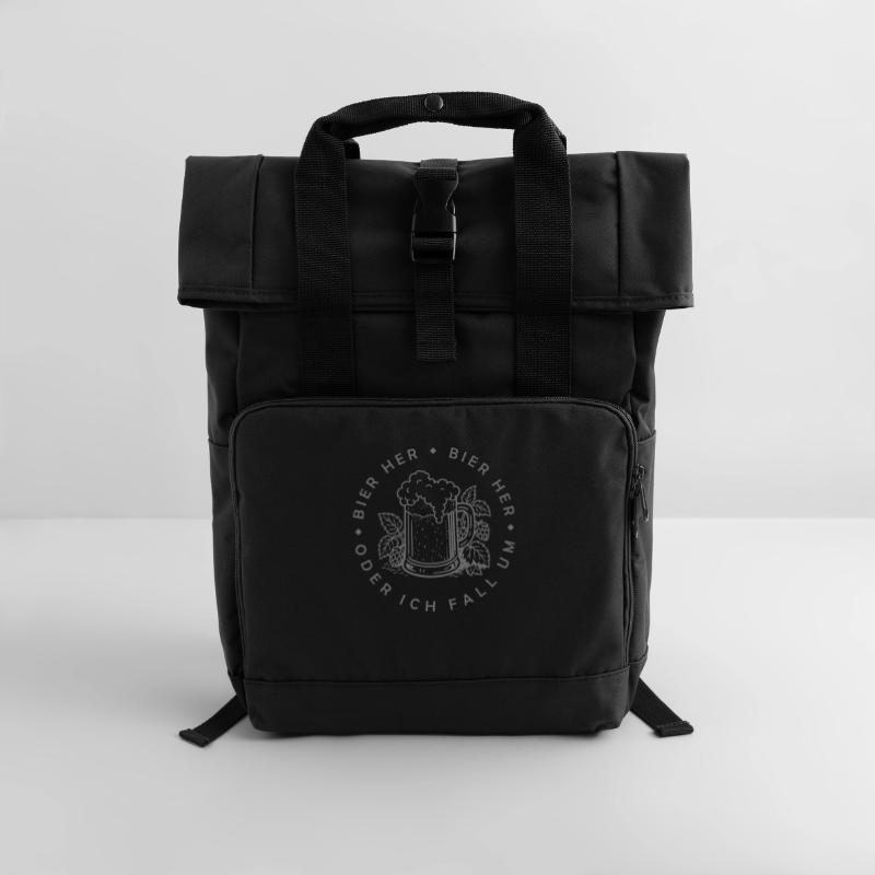 Bees here - Oder ich fall um! Roll Top Backpack with Two Handles