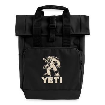 Yeti - Feel the Himalaya - design de monstre cool - Sac à dos Roll Top à deux anses - noir - Devant