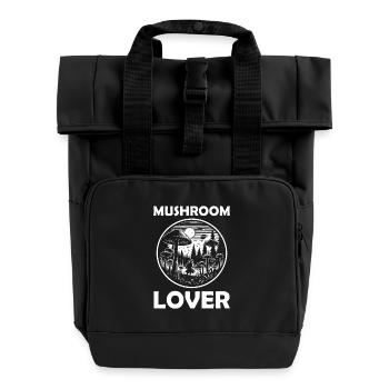 Pilze Liebhaber – Ein Must-Have für Pilzsammler - Rolltop Rucksack mit zwei Griffen - Schwarz - Vorne