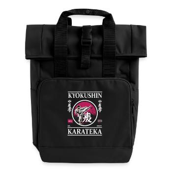 Kyokushin Karateka – Path to the Ultimate Discipline - Roll Top Backpack with Two Handles - black - Front