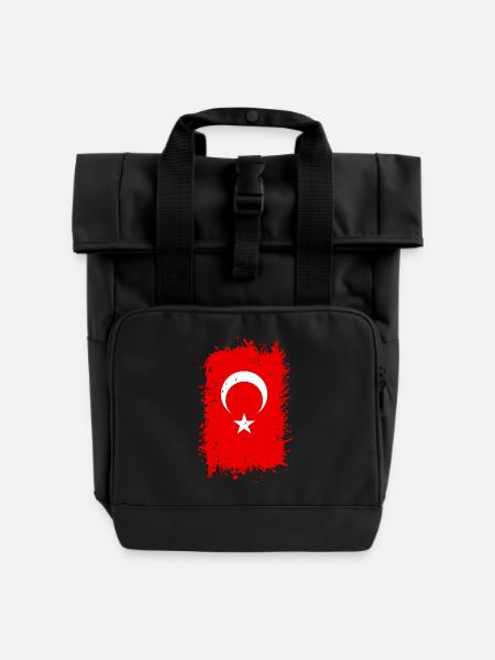 Türkei - Rolltop Rucksack mit zwei Griffen - Schwarz
