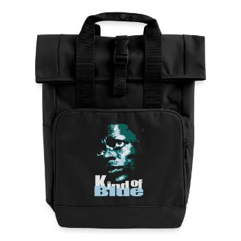 Blauer Jazz Flex - Rolltop Rucksack mit zwei Griffen - Schwarz - Vorne