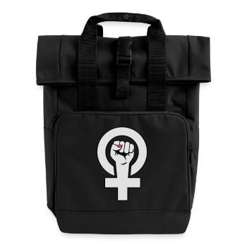 Feminist - Feministin - Rolltop Rucksack mit zwei Griffen - Schwarz - Vorne