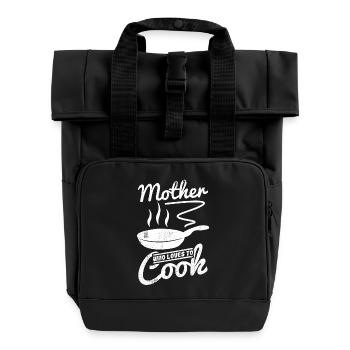 Mutter die gerne kocht - Rolltop Rucksack mit zwei Griffen - Schwarz - Vorne