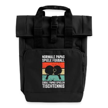 Papa Tennis de table Papa Tennis de table Papa Cadeau - Sac à dos Roll Top à deux anses - noir - Devant