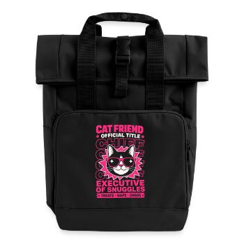 Ami chat Directeur général de Snuggles - Sac à dos Roll Top à deux anses - noir - Devant