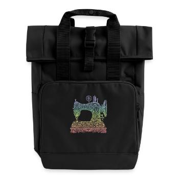 Machine à coudre - Sac à dos Roll Top à deux anses - noir - Devant
