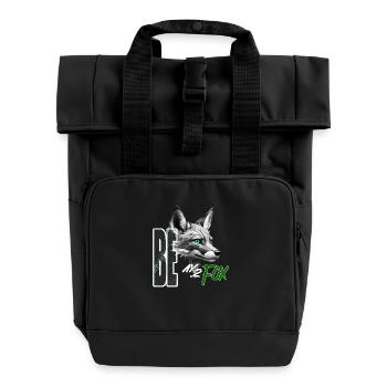Sei Fuchs - Rolltop Rucksack mit zwei Griffen - Schwarz - Vorne