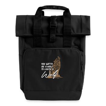 Tu dois être un loup - Sac à dos Roll Top à deux anses - noir - Devant