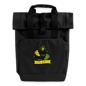 naissance grossesse football Bébé Nantes Nantais - Sac à dos Roll Top à deux anses - noir - Devant
