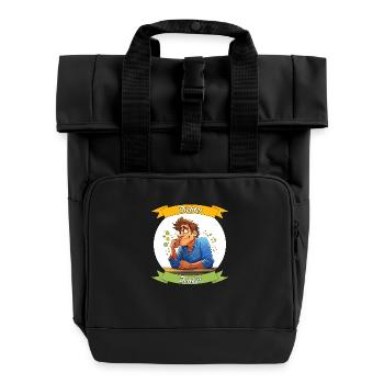Dichter Denker - Rolltop Rucksack mit zwei Griffen - Schwarz - Vorne