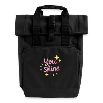 Du strahlst Positives - Rolltop Rucksack mit zwei Griffen - Schwarz - Vorne