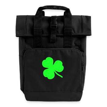 kleeblatt_2 - Rolltop Rucksack mit zwei Griffen - Schwarz - Vorne