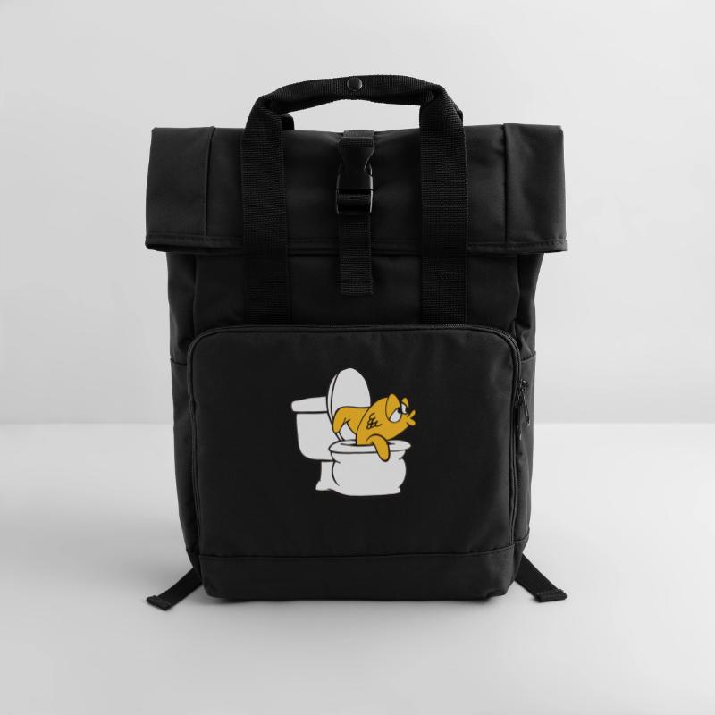 Fish Rolltop Rucksack mit zwei Griffen