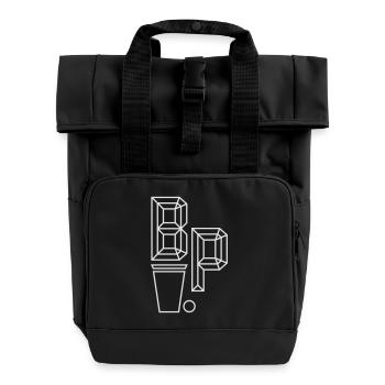 Beer Pong Logo III - Roll Top Backpack with Two Handles - black - Front