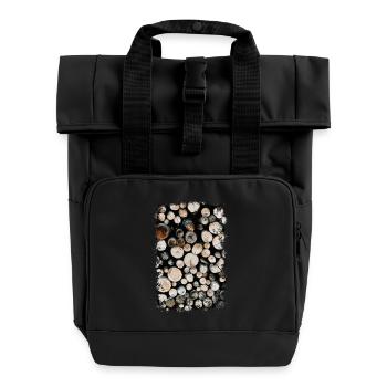 HOLZ - Rolltop Rucksack mit zwei Griffen - Schwarz - Vorne