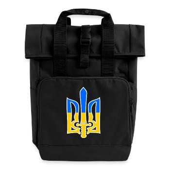 ukraine - Sac à dos Roll Top à deux anses - noir - Devant