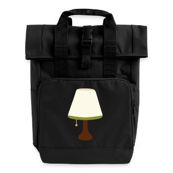 Kleine Lampe - Rolltop Rucksack mit zwei Griffen - Schwarz - Vorne