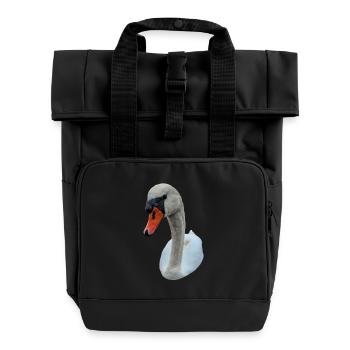 Cygne fixe - Sac à dos Roll Top à deux anses - noir - Devant